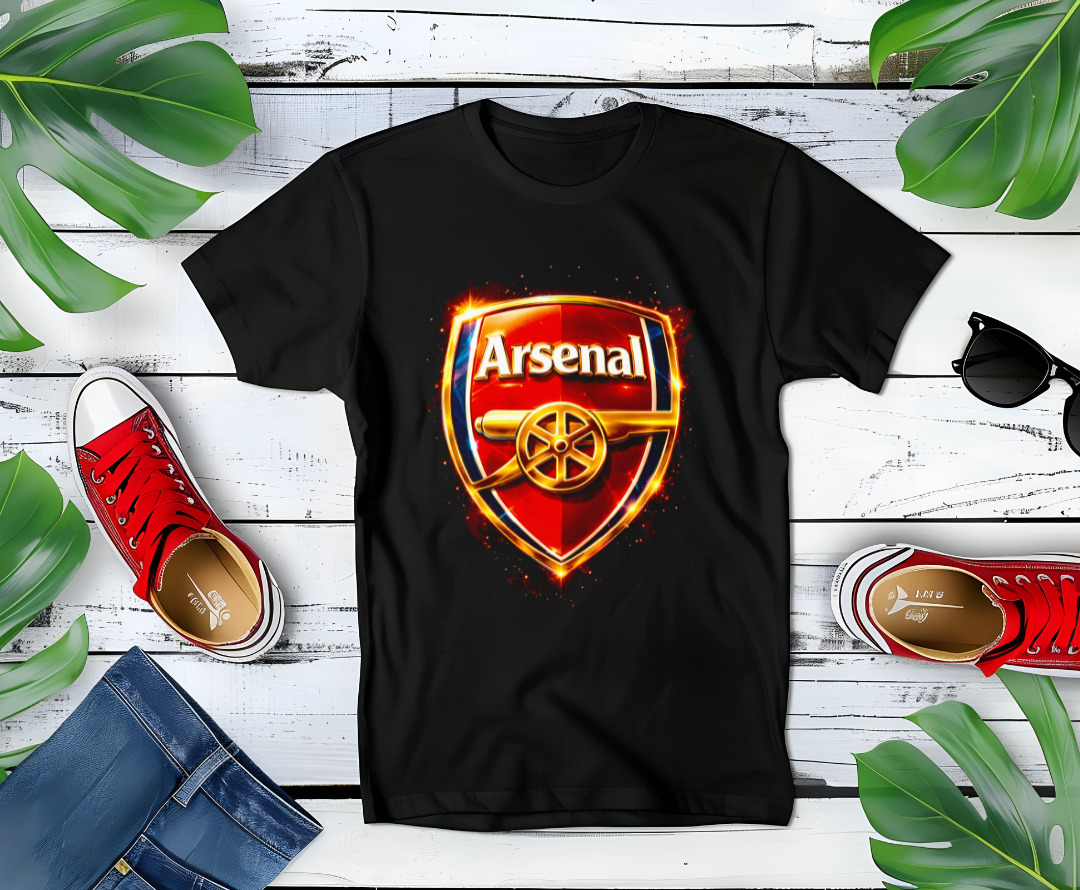 T-shirt noir à demi-teintes ARSENAL
