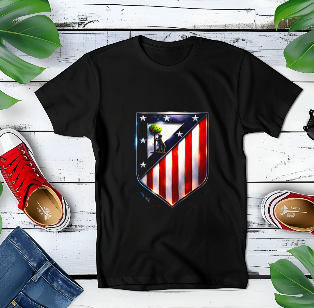 T-shirt noir à motif demi-teintes ATLETICO MADRID