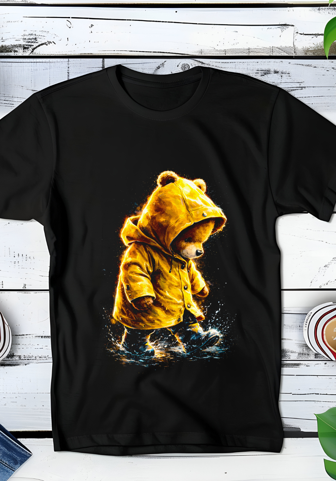 Zwarte T-Shirt  Halftone Beer 001
