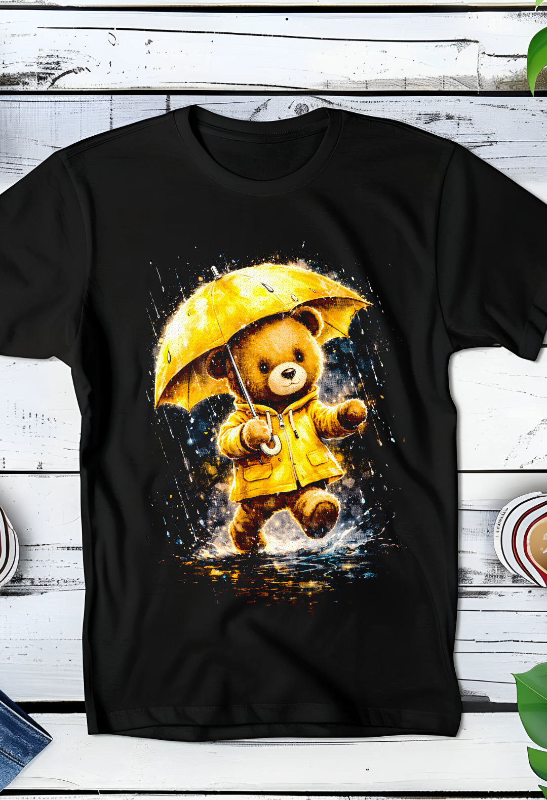 Zwarte T-Shirt  Halftone Beer 002