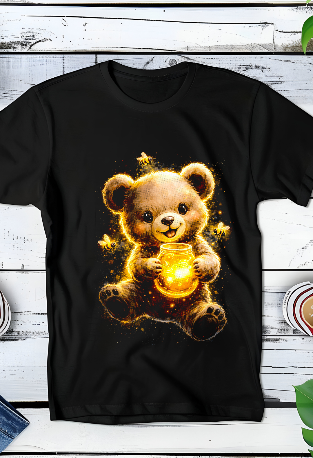 Zwarte T-Shirt  Halftone Beer 004