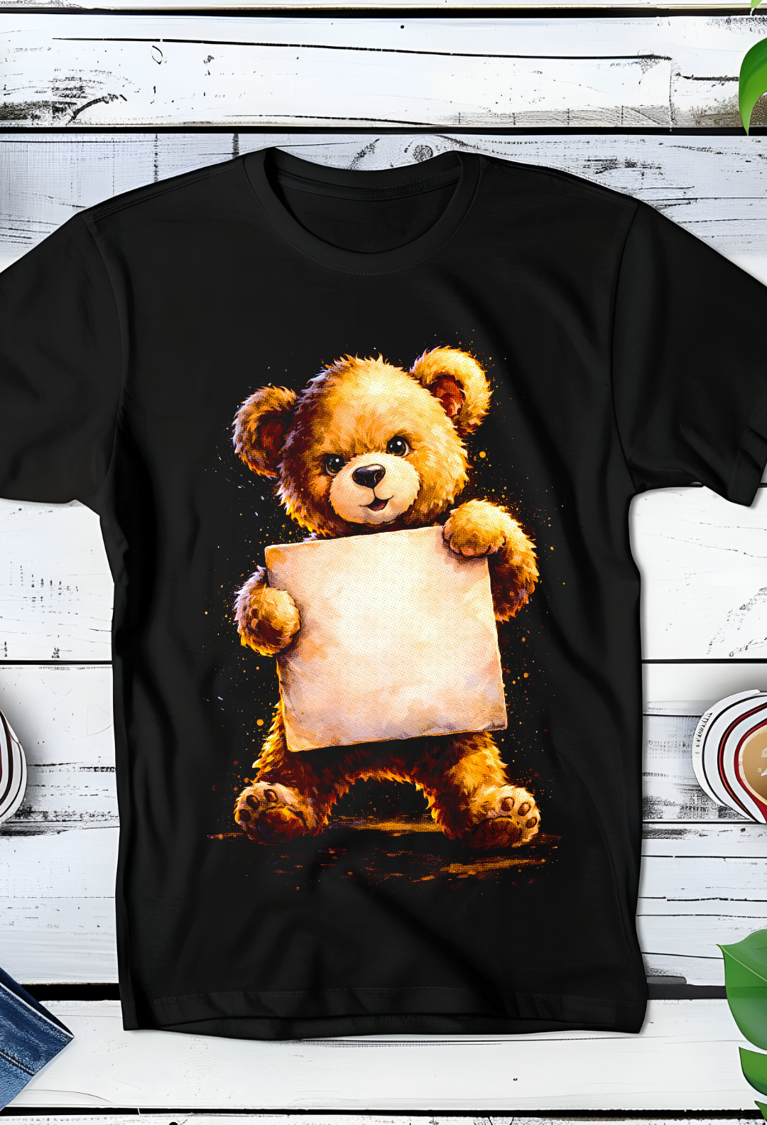 Zwarte T-Shirt  Halftone Beer 014