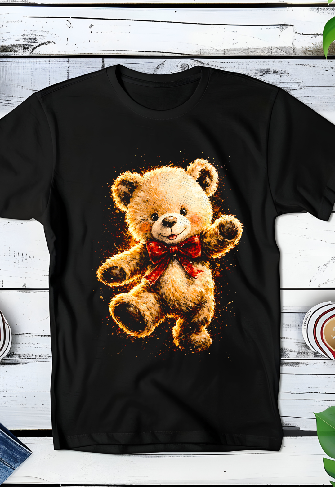 Zwarte T-Shirt  Halftone Beer 016