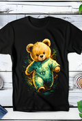 Zwarte T-Shirt  Halftone Beer 017