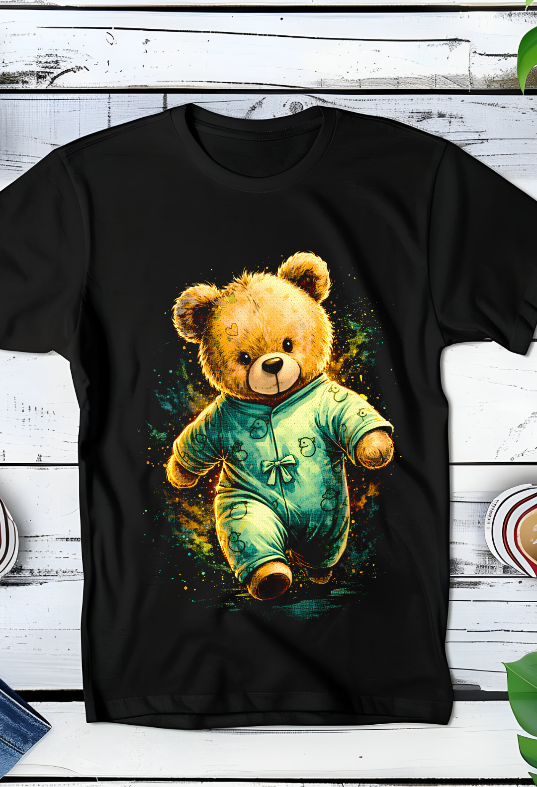 Zwarte T-Shirt  Halftone Beer 017