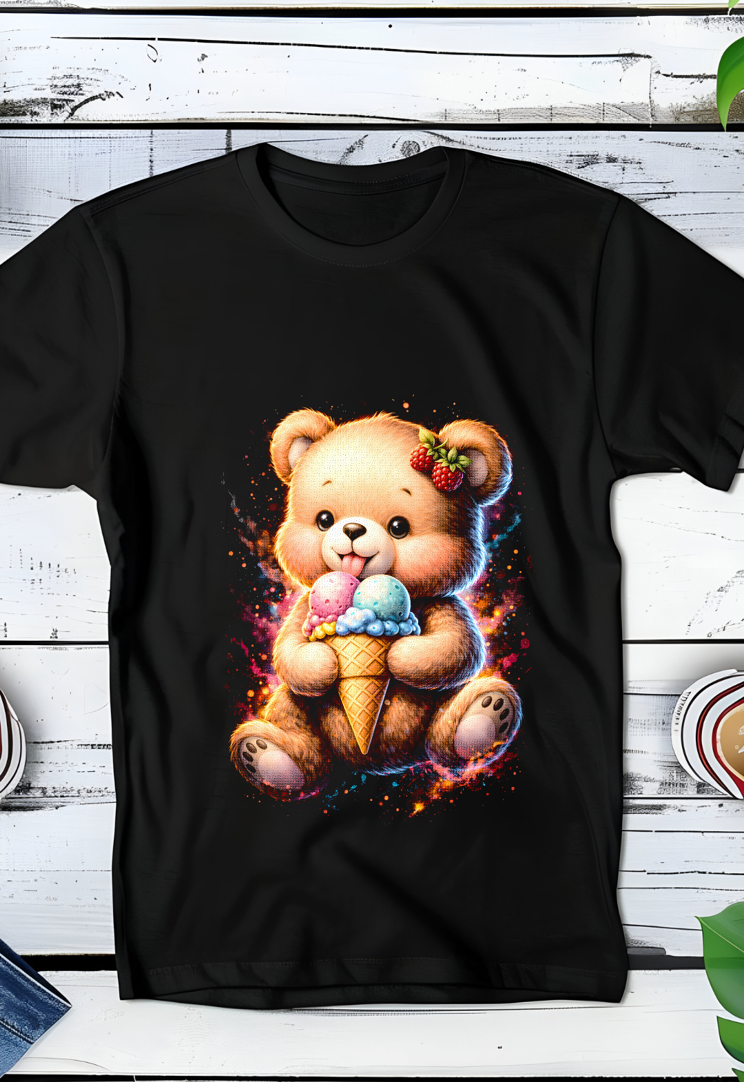 Zwarte T-Shirt  Halftone Beer 049