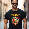 T-shirt noir à demi-teintes BENFICA