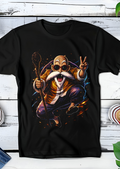 Zwart t-shirt met Halftone Dragon Ball print nummer 006
