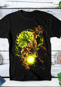 Zwart t-shirt met Halftone Dragon Ball print nummer 011