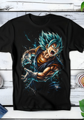 Zwart t-shirt met Halftone Dragon Ball print nummer 012