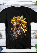 Zwart t-shirt met Halftone Dragon Ball print nummer 014