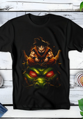 Zwart t-shirt met Halftone Dragon Ball print nummer 019
