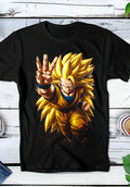 Zwart t-shirt met Halftone Dragon Ball print nummer 021