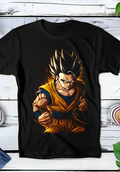 Zwart t-shirt met Halftone Dragon Ball print nummer 026