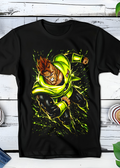 Zwart t-shirt met Halftone Dragon Ball print nummer 027