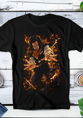 Zwart t-shirt met Halftone Dragon Ball print nummer 028