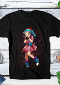 Zwart t-shirt met Halftone Dragon Ball print nummer 031