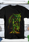 Zwart t-shirt met Halftone Dragon Ball print nummer 032