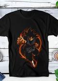 Zwart t-shirt met Halftone Dragon Ball print nummer 034