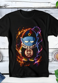 Zwart t-shirt met Halftone Dragon Ball print nummer 035