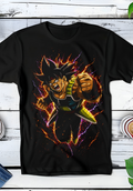 Zwart t-shirt met Halftone Dragon Ball print nummer 036
