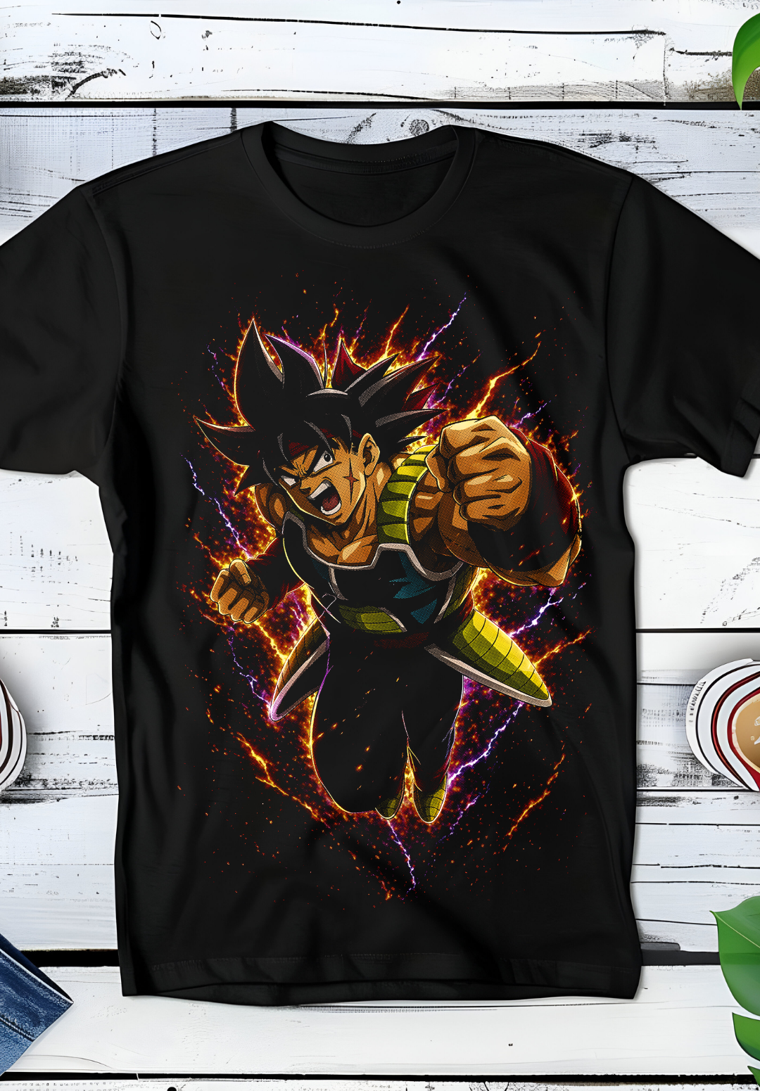 Zwart t-shirt met Halftone Dragon Ball print nummer 036