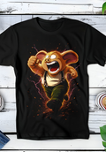 Zwart t-shirt met Halftone Dragon Ball print nummer 038
