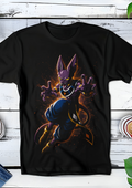 Zwart t-shirt met Halftone Dragon Ball print nummer 039