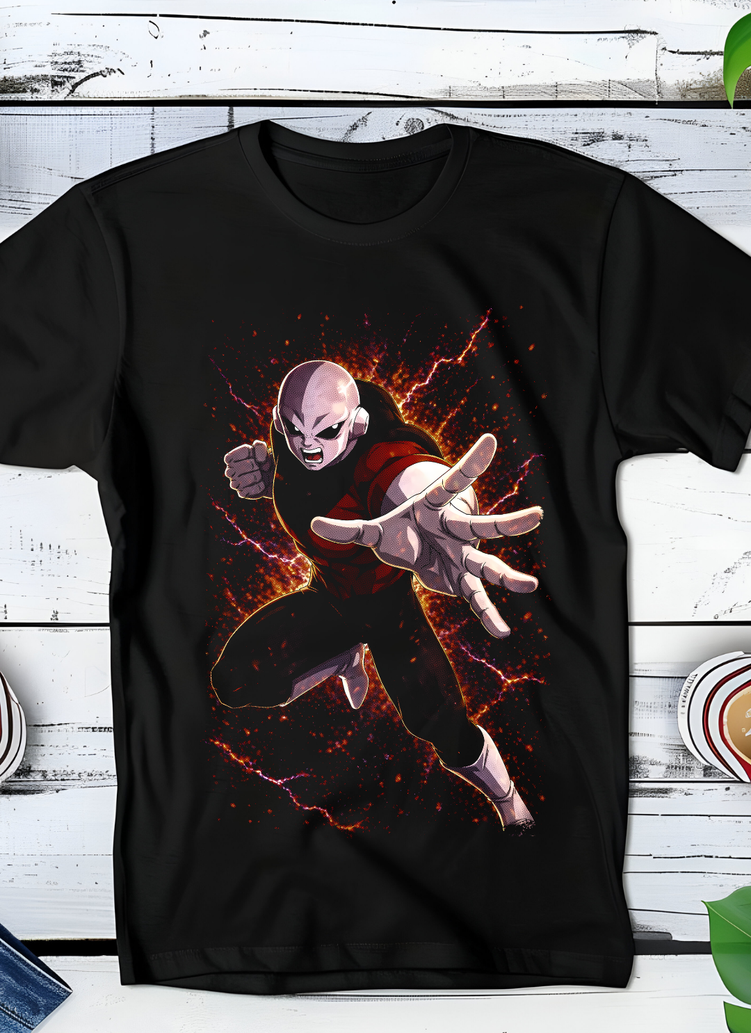 Zwart t-shirt met Halftone Dragon Ball print nummer 041