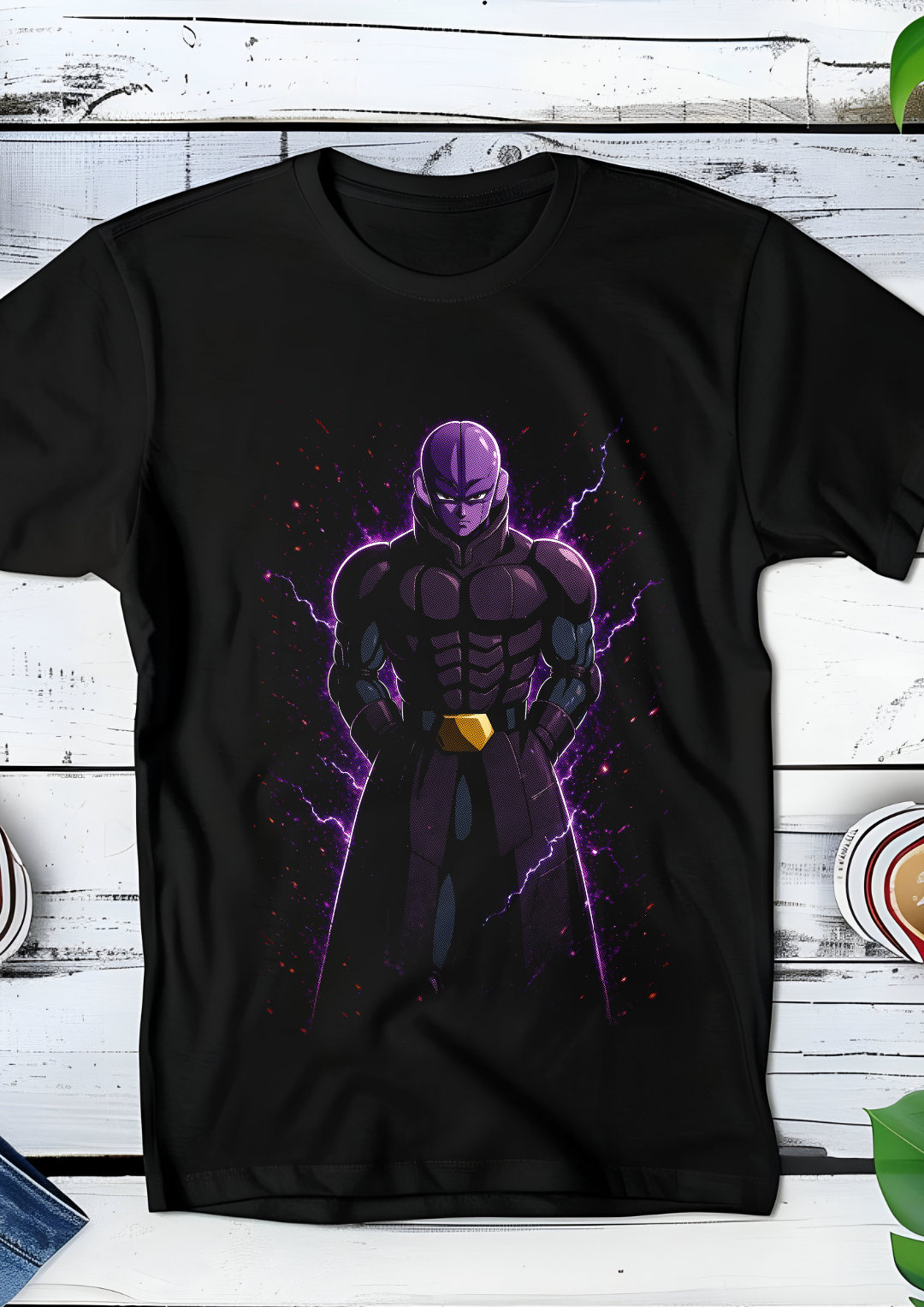 Zwart t-shirt met Halftone Dragon Ball print nummer 043