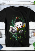 Zwart t-shirt met Halftone Dragon Ball print nummer 056