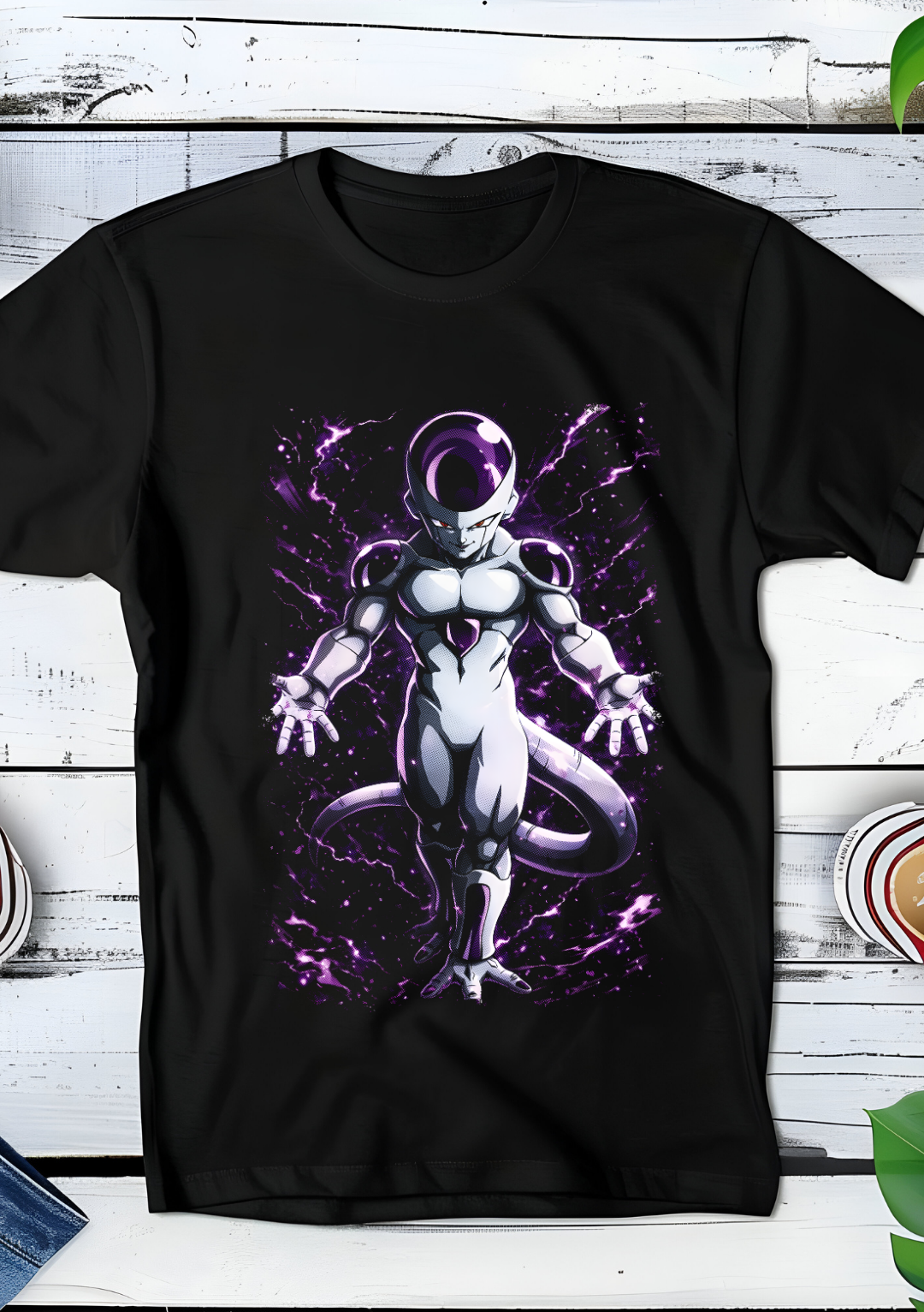 Zwart t-shirt met Halftone Dragon Ball print nummer 060