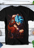 Zwart t-shirt met Halftone Dragon Ball print nummer 062