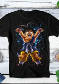 Zwart t-shirt met Halftone Dragon Ball print nummer 063