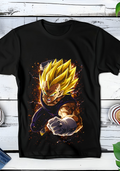 Zwart t-shirt met Halftone Dragon Ball print nummer 066