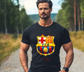 T-shirt noir à demi-teintes FC Barcelone