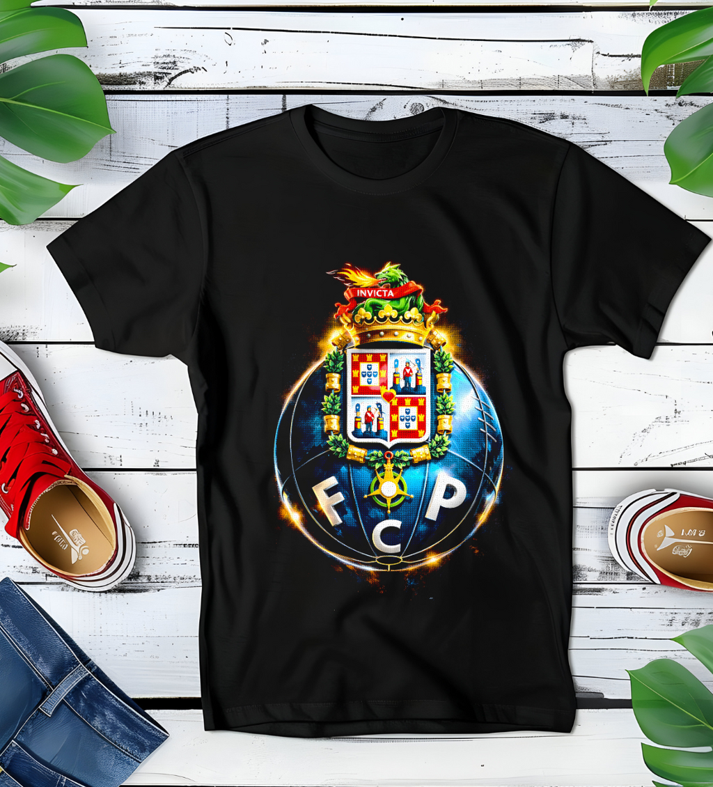 T-shirt noir à demi-teintes FC PORTO