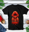 T-shirt noir en demi-teintes à motif FOREST 