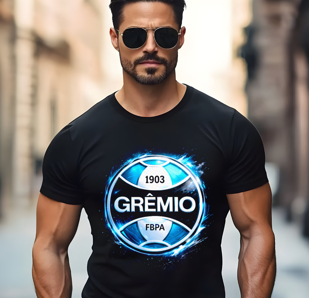 Zwarte t-shirt halftone  GREMIO