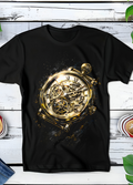 T-shirt noir en demi-teintes Old Money Vieille Montre OM010