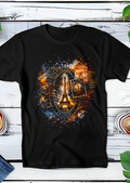 T-shirt noir en demi-teintes Old Money - Paris - OM011