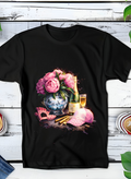 T-shirt noir à motif demi-teinte Old Money Still Life Golf OM030