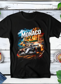 T-shirt noir à motif demi-teintes Old Money Monaco OM033