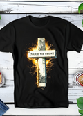 T-shirt noir en demi-teintes Old Money In God we trust OM047