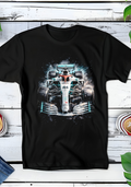 T-shirt noir à motif demi-teintes Old Money Formula 1 OM054