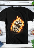 T-shirt noir à motif demi-teinte Old Money Dice OM058