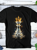 T-shirt noir à motif demi-teintes Old Money Chess King OM062