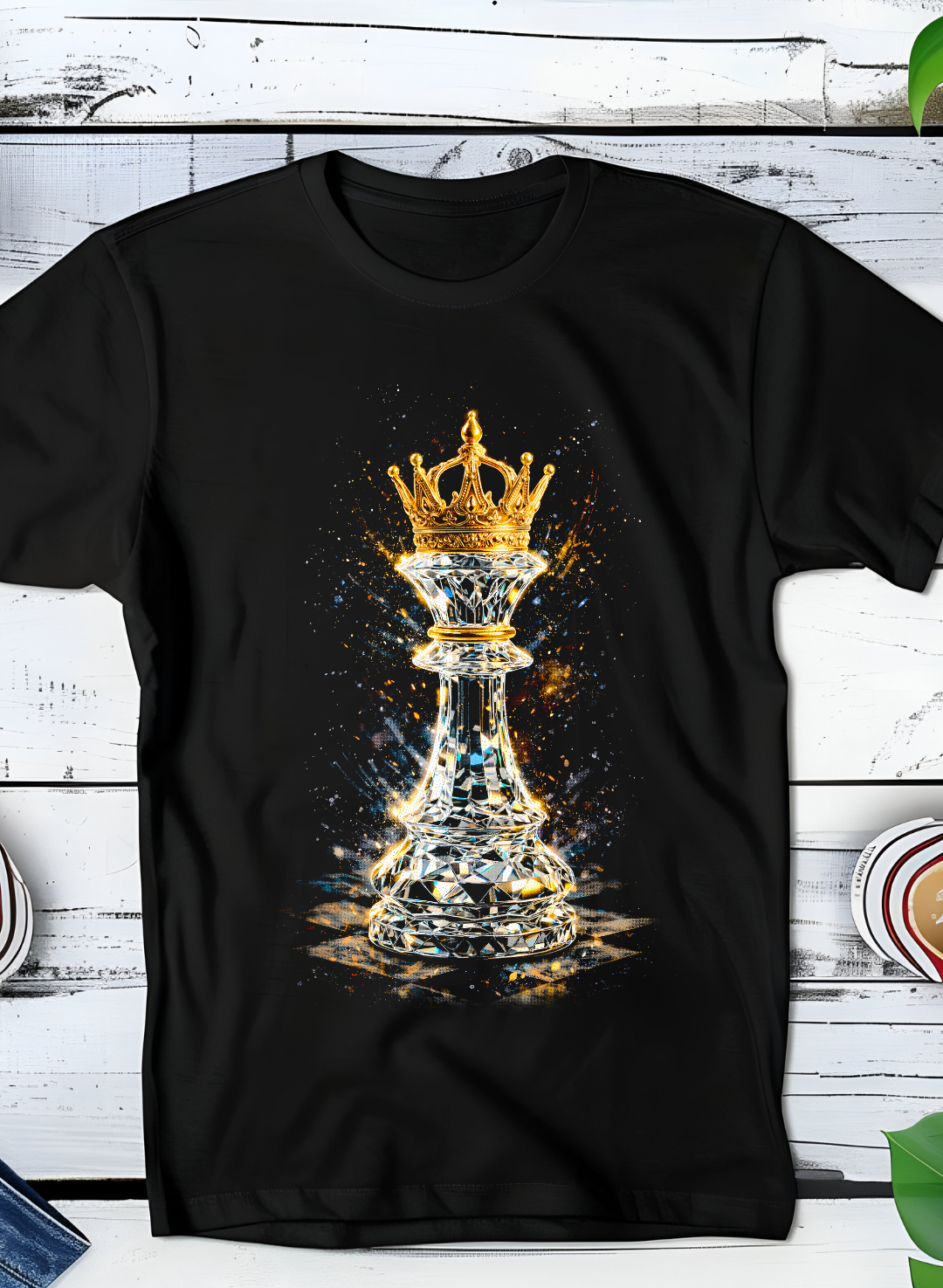 Black t-shirt halftone Old Money Chess King OM062