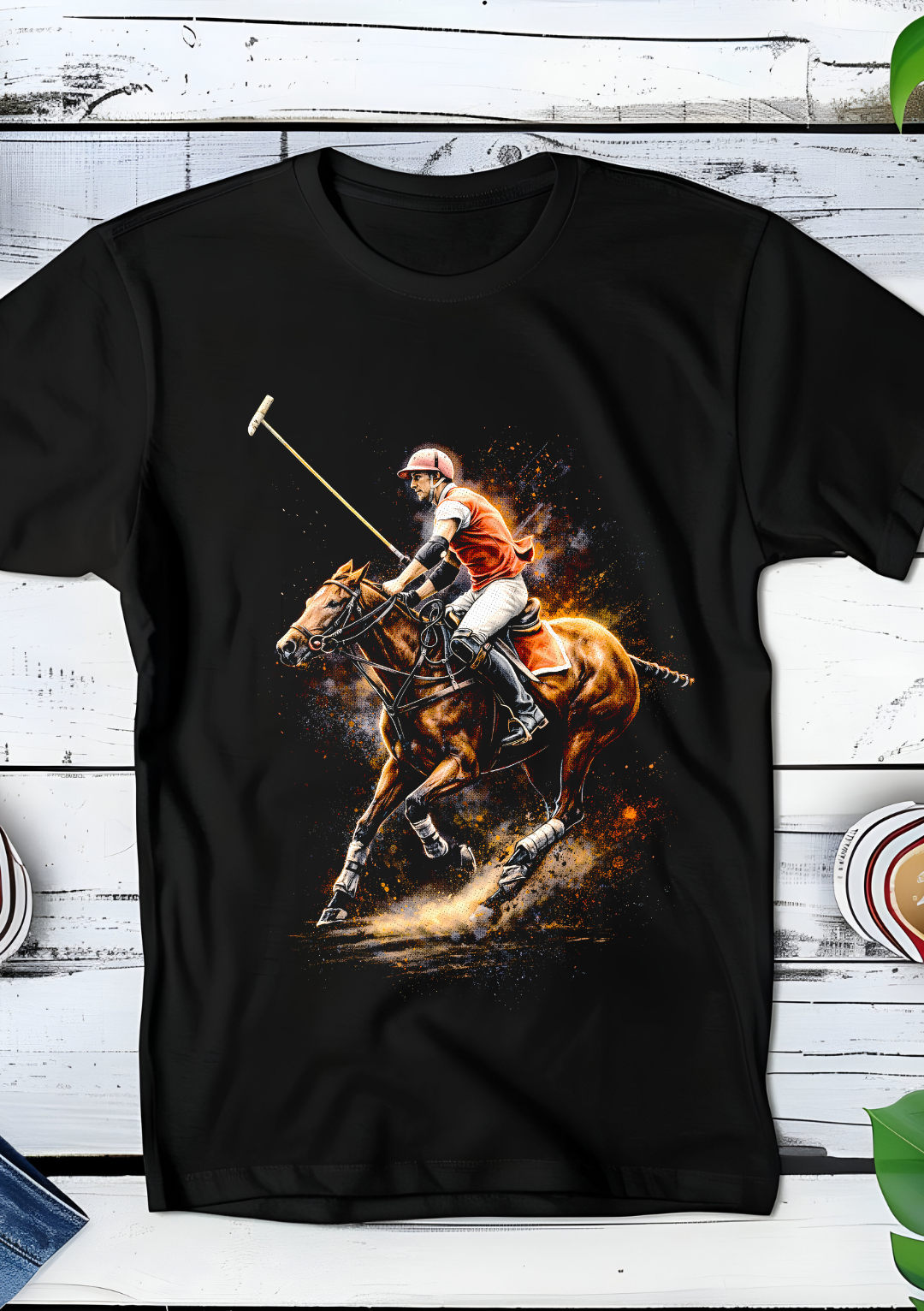 Black t-shirt halftone Old Money Polo OM065
