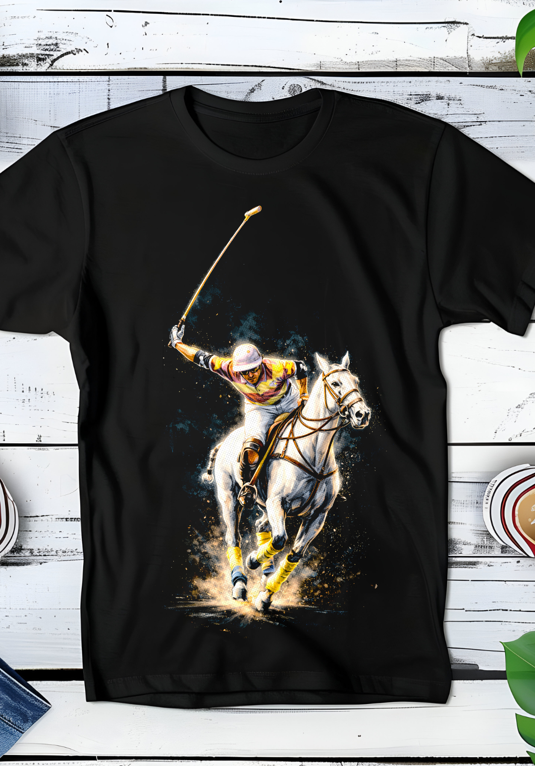 Black t-shirt halftone Old Money Polo OM067